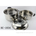 201 multifunction type stainless steel steamer pot /two layer steamer pot